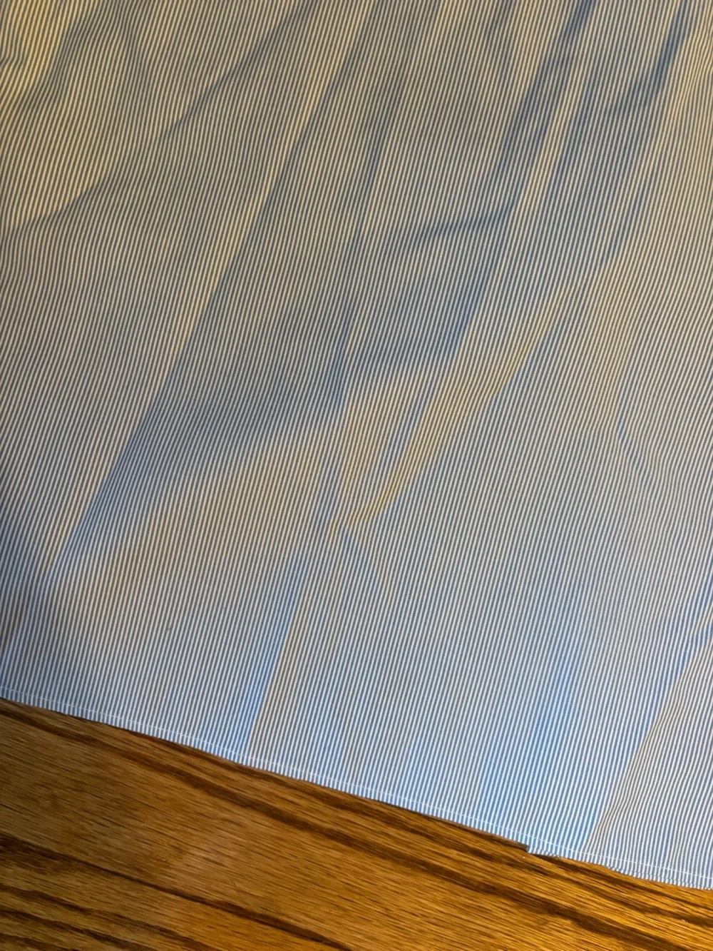 J.Crew Factory Wrinkle-Free Blue Stripe Button Down Shirt Men's XL 80s 2-Ply Cot